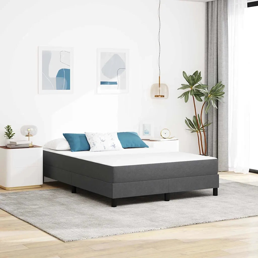 Materasso da Letto con materasso Grigio 160 x 200 cm Tessuto 42008297