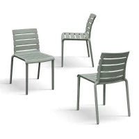PAZZO DESIGN Sedia Brad Verde set da 6 sedie in Polipropilene