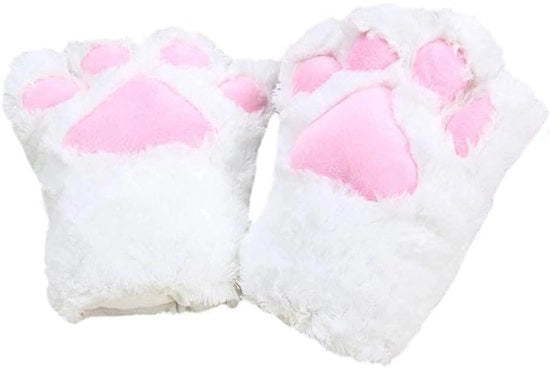 Manopole da panda panda in peluche per bambine e ragazze Halloween cosplay con piedi di animale