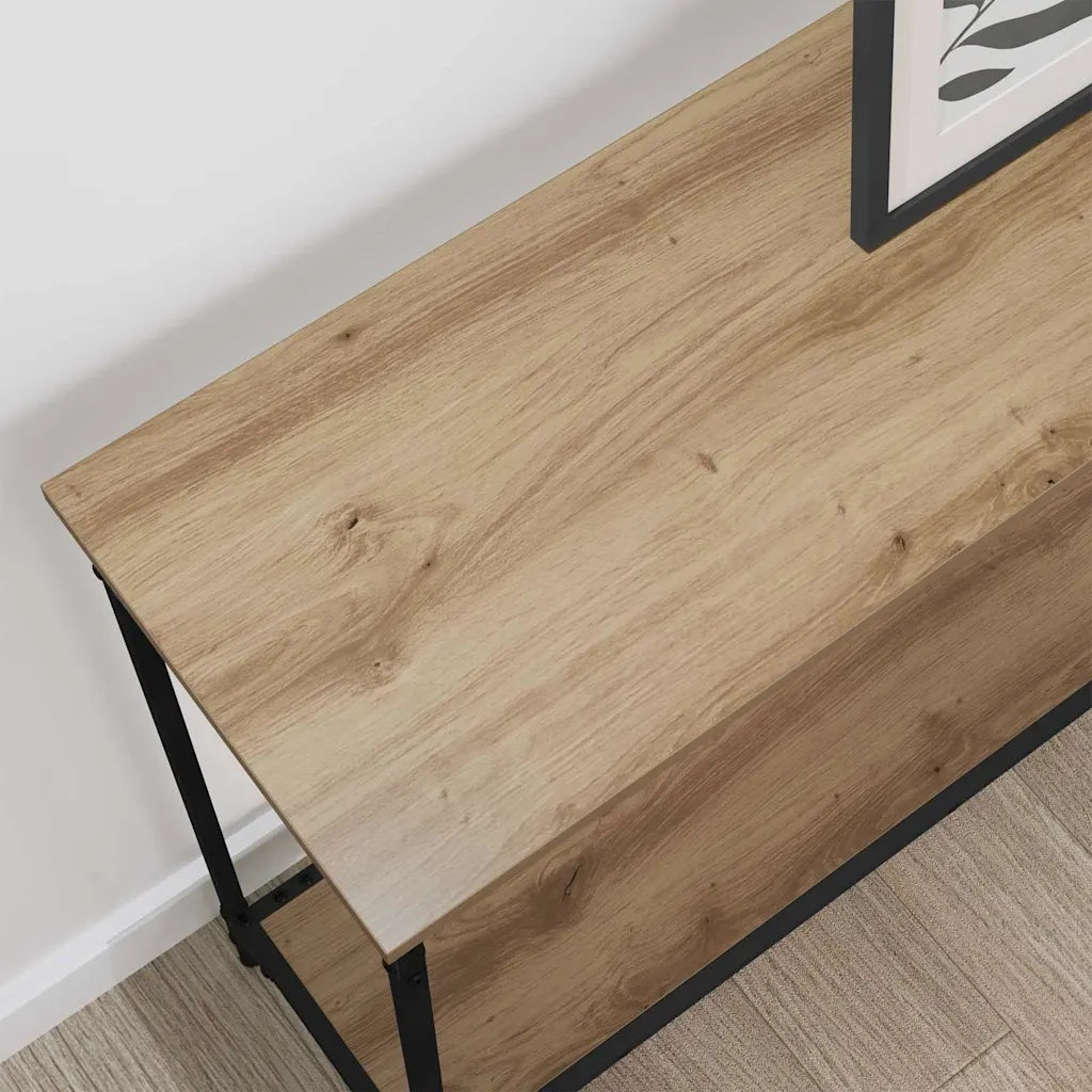 Tavolo consolle rovere artigianale 101 x 30.5 x 75 cm