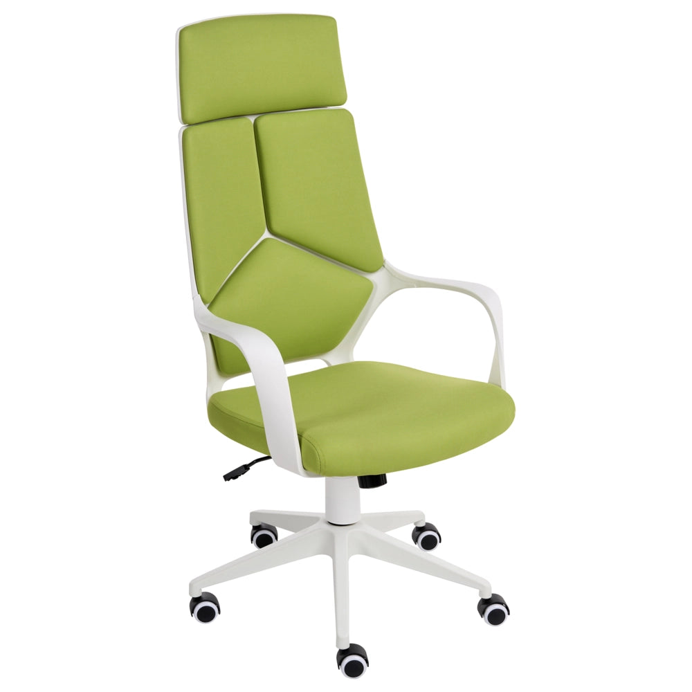Sedia da ufficio in tessuto verde lime girevole per computer da scrivania Seduta regolabile Schienale reclinabile