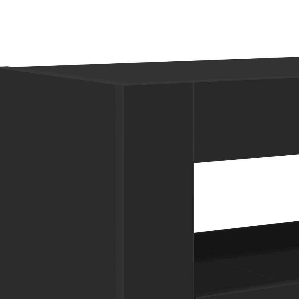 Credenza Nera Legno ingegnerizzato 116 x 30 x 75 cm Credenza