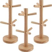 Tre pezzi di legno per contenitore per tazze - Standard per 6 tazze - Contenitore per tazze per caffè - Organizzatore e contenitore per accessori