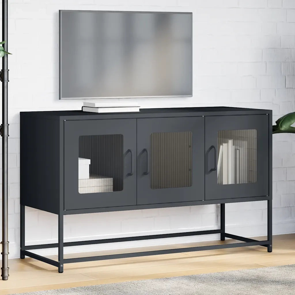 Mobile TV Antracite 100,5x39x60,5 cm Acciaio Laminato a Freddo 853340