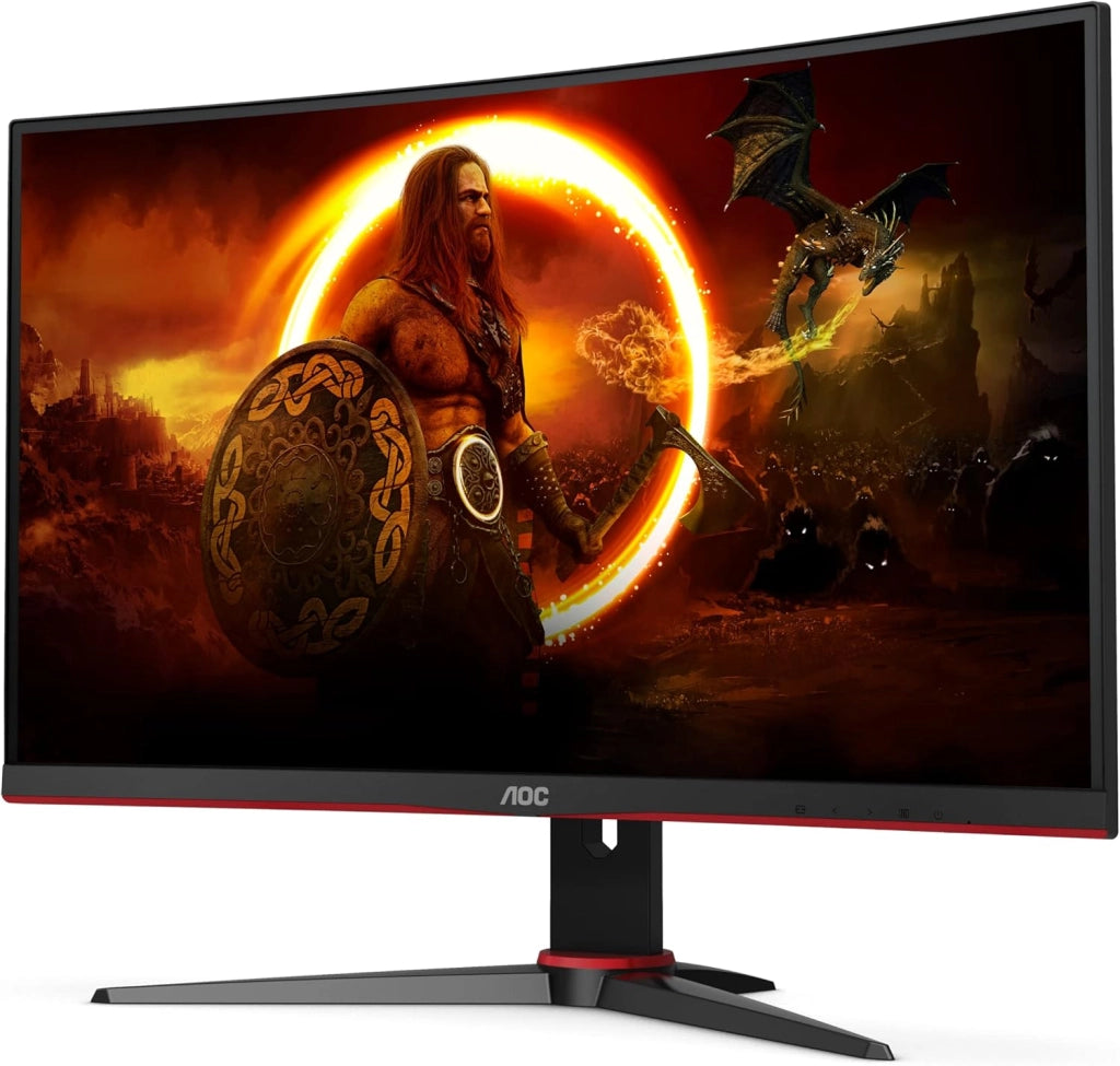 Gaming C27G2ZE - Monitor curvo FHD da 27 pollici, 240 Hz, 0,5 ms, FreeSync Premium (1920 x 1080, HDMI, DisplayPort), nero/rosso