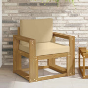2 Pezzo Set di divani da esterno-Sofa da giardino Poliestere Bianco e Beige 212815