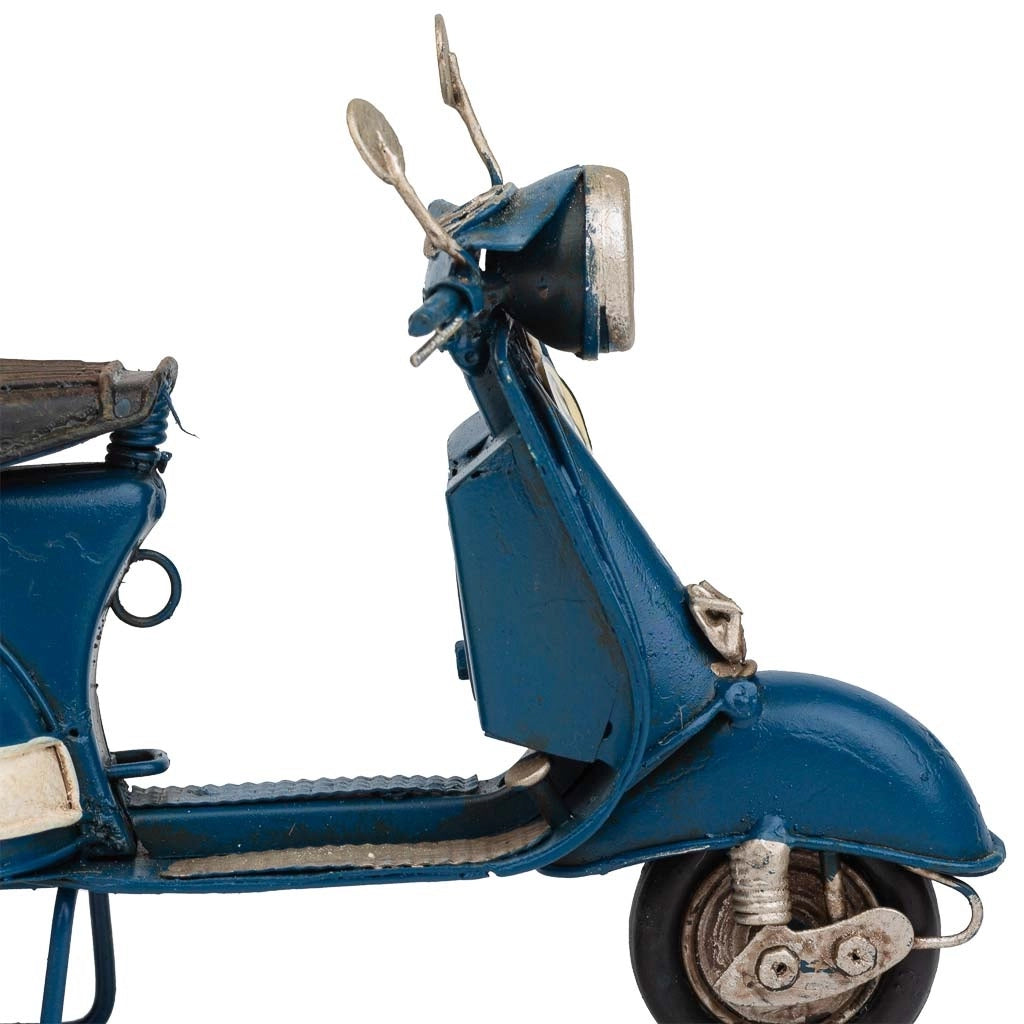 Moto in metallo blu 17x7x11h