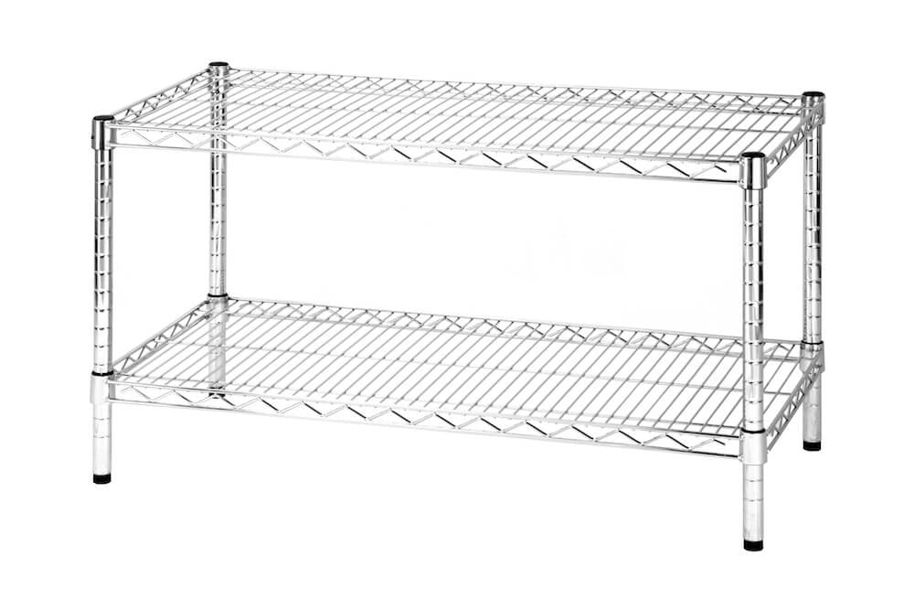 Scaffale in Acciaio Cromato 2 Ripiani Tosini Linea 2X45 - 45x60x50cm/