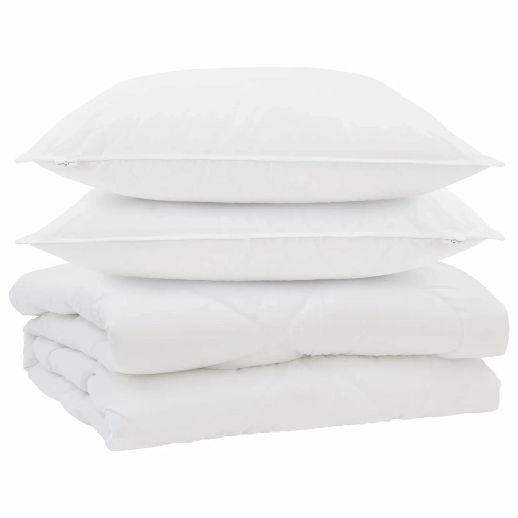 Piumone con cuscino 3 pcs Bianco Microfibra 3377369