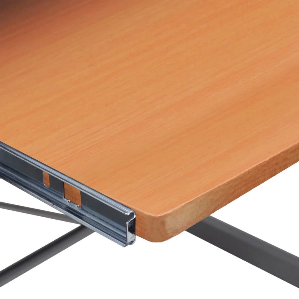 Scrivania angolare per computer/postazione di lavoro/tavolo da studio/scrivania per computer/tavolo da studio 132 x 112 x 99 cm legno ingegnerizzato marrone 02_0023731