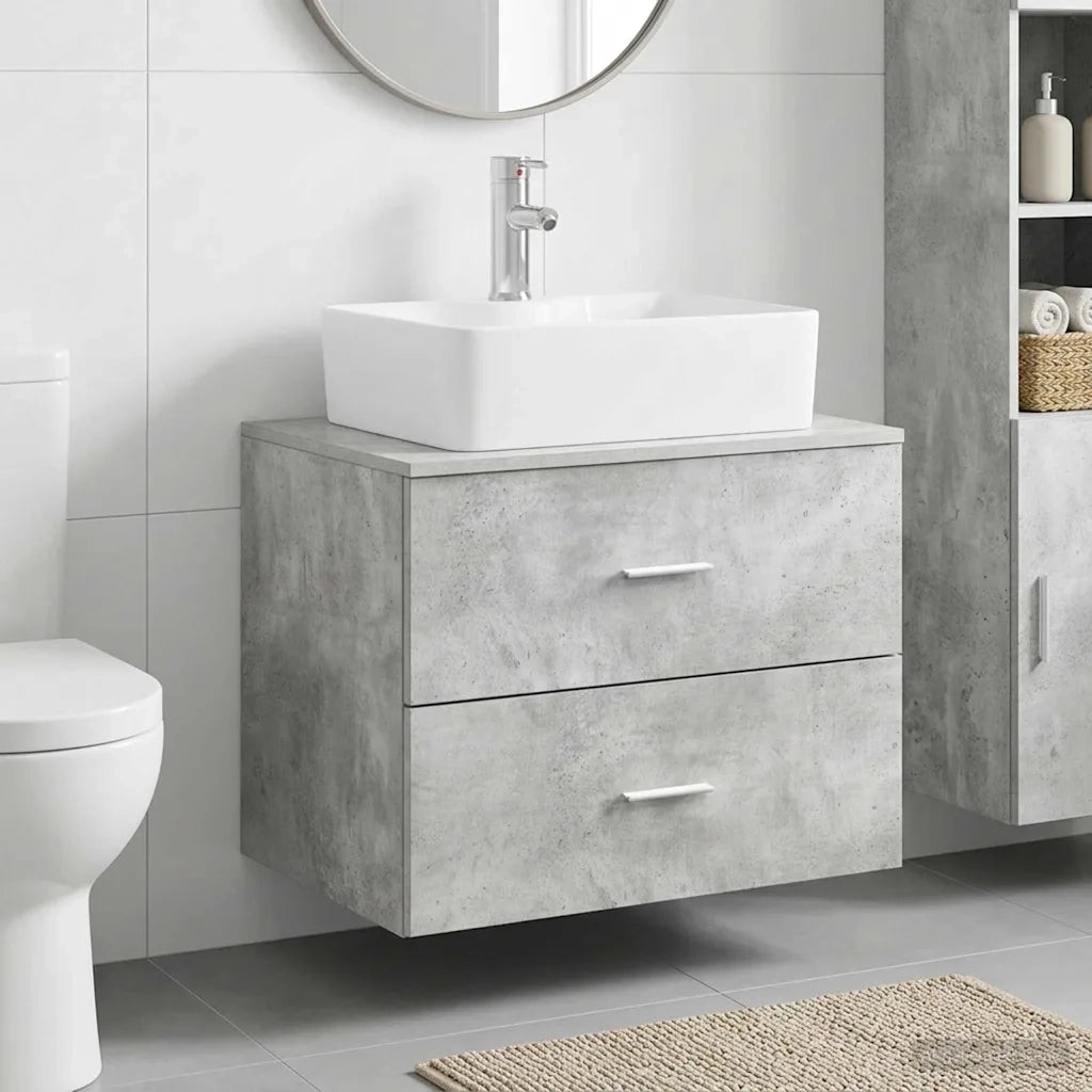 Set di mobili per il bagno Grigio Cemento Legno ingegnerizzato 3404385