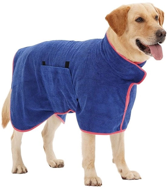 Vestiti per cani in microfibra - Asciugano rapidamente - Assorbono l'acqua - Cappuccio regolabile - Lavabili in lavatrice - Tenute calde per animali domestici - Vestiti per animali domestici