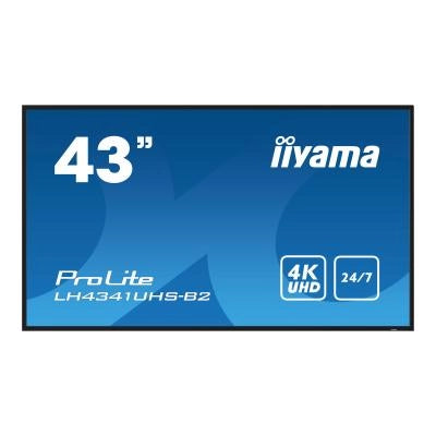 Iiyama lh4341uhs-b2 visualizzatore di messaggi 108 cm (42.5") lcd 500 cd/m² 4k ultra hd processore integrato android 8.0 18/7