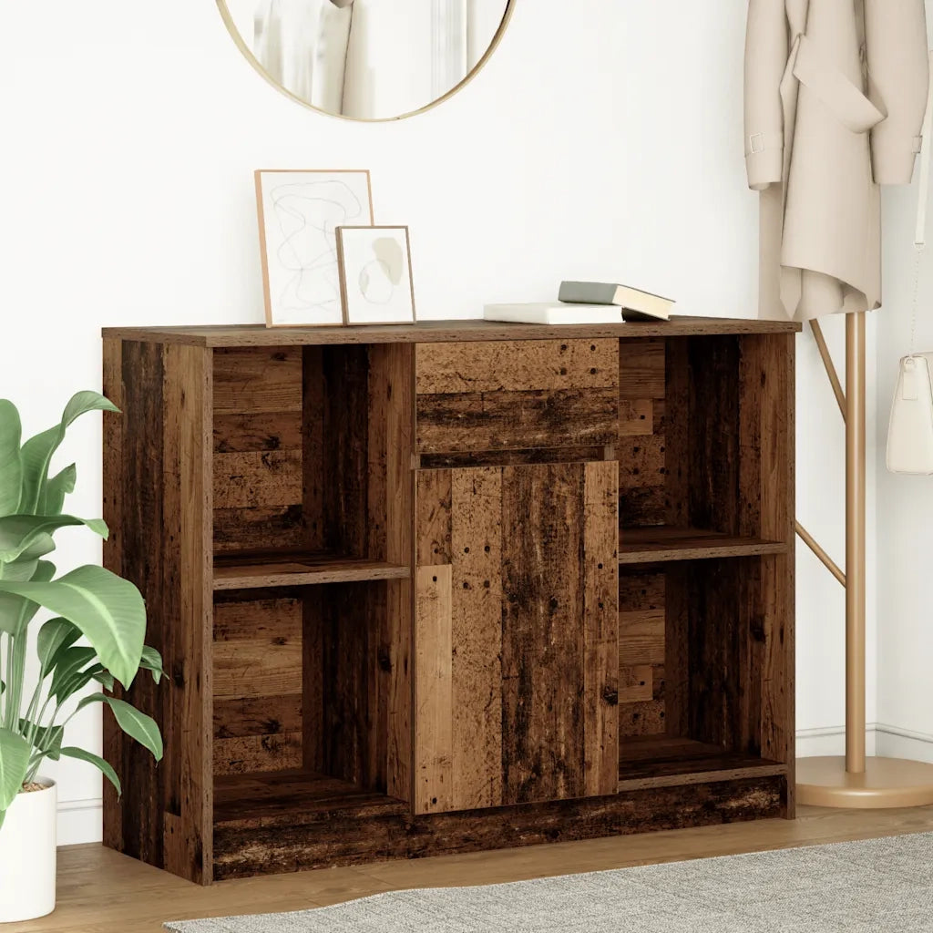 Credenza con Cassetto-Buffet-Armadio da cucina Legno Antico 101x35x76 cm in Truciolato