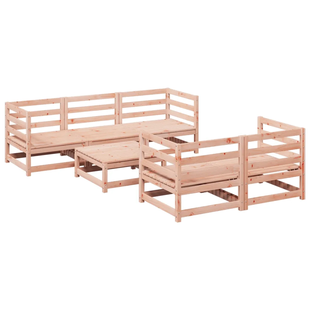 Set Divani da Giardino 6 pz in Legno Massello Abete Douglas 3299288