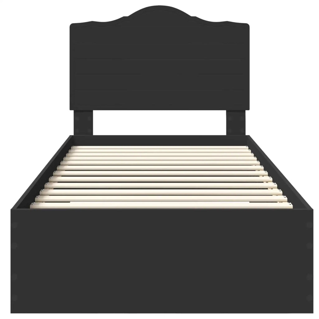 Struttura del letto Nero 100 x 200 cm Legno multistrato 3413640