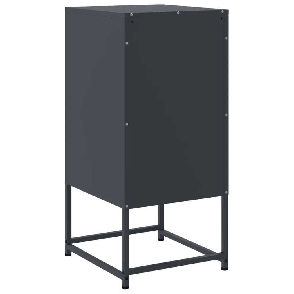 Comodini 2 pz-Set di 2 Tavolino da notte Antracite 36x39x78 cm in Acciaio 450961