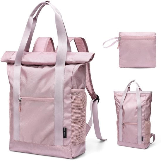 Borsa da Golf di Alta Qualità, Zaino da 2 in 1 Rotolabile, Borsa da Viaggio Leggera, Borsa da Scuola o da Lavoro, Borsa da Viaggio per Campeggio, 22L, Rosa-Viola