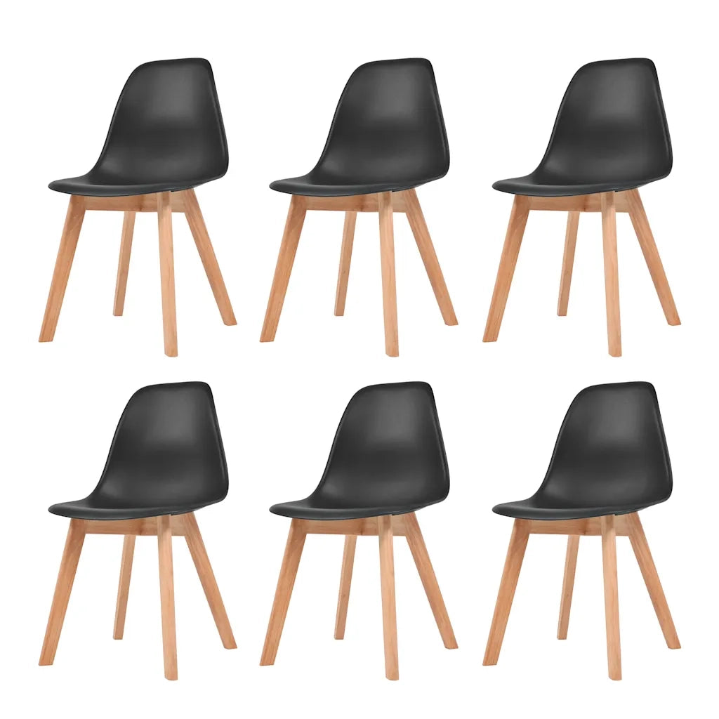Sedie da Pranzo 6 pz Nere in Plastica cod mxl 13497