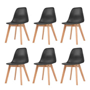 Sedie da Pranzo 6 pz Nere in Plastica cod mxl 13497