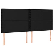 Testiera | Testata Nera 160x5x118/128 cm Tessuto