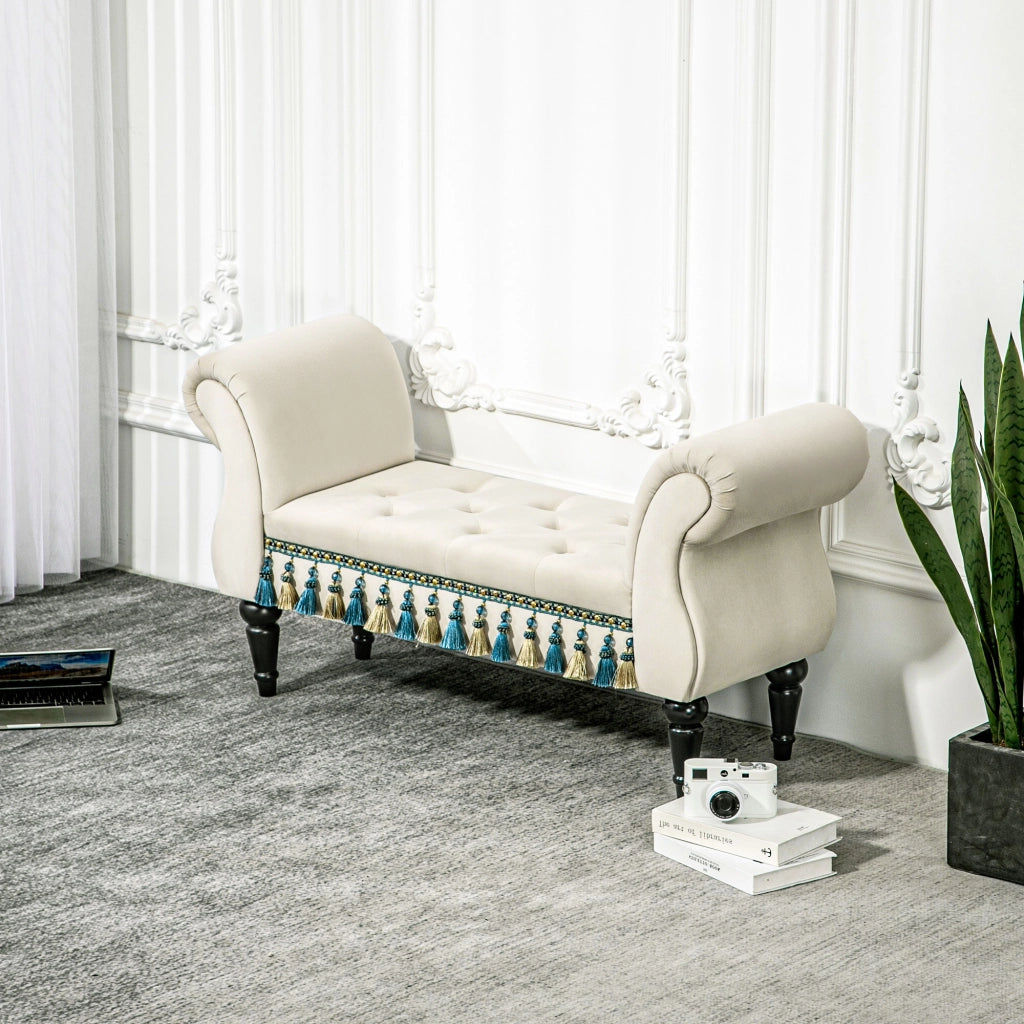 Divanetto ¨C Zephmum ¨C Tessuto Beige 117x40x58 cm