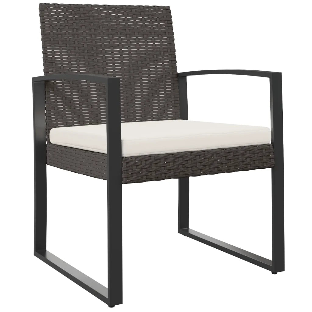 Sedie da Pranzo da Giardino 2 pz | Sedie da Esterno Marroni in Rattan PP