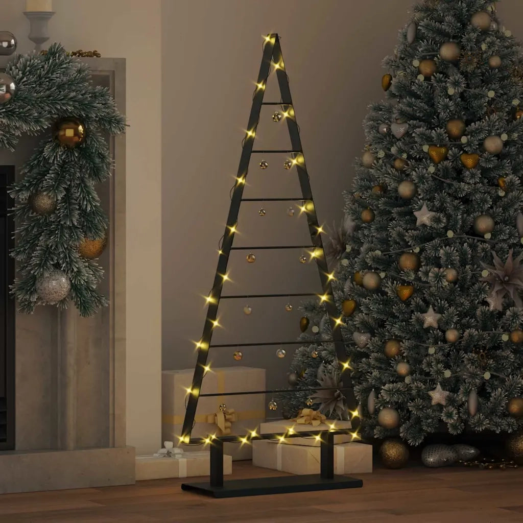 Albero di Natale in metallo con supporto Nero 125,5 cm Acciaio 42019171
