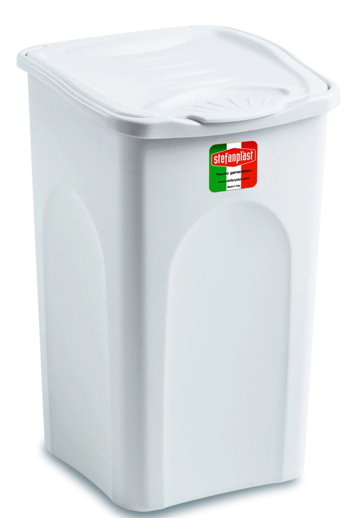 Stefanplast PORTABIANCHERIA PRIMAVERA CHIUSO BIANCO Lt. 50 - cm. 37x37x56 h