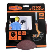 DISCO ABRASIVO VELCRATO PER LEVIGATRICE IDEAL STAR Ø 225 Grana 240 - Conf. 5 pezzi - IDEAL STAR