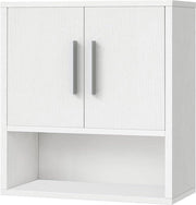 Cassa di magazzino da appendere per bagno - Mediciniera - Cassetta di toilette appeso 38 x 18 x 41 cm - Pannello regolabile - Bianco EWT18CW01