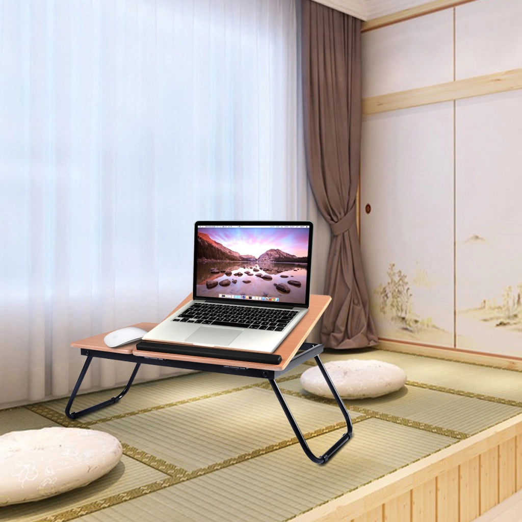 Tavolino portatile pieghevole per letto con piano inclinabile ufficio e viaggi, Tavolino per laptop colazione a letto Colorato