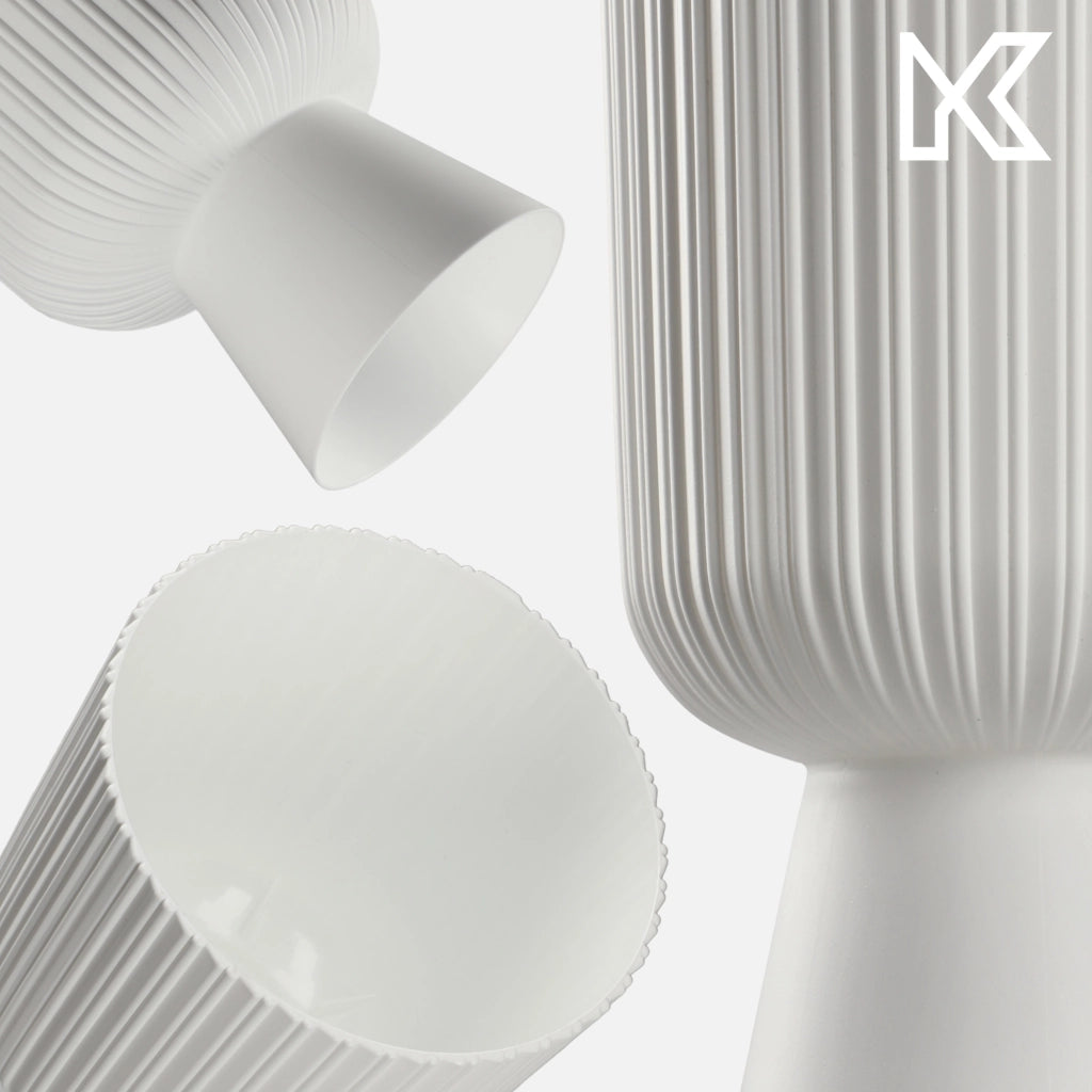 Vaso da fiori KADAX, vaso da fiori da giardino, copertura in plastica, 14 cm, supporto per fiori, bianco