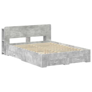 Letto matrimoniale | Letto per adulti | Telaio del letto con storage Grigio Cemento 160 x 200 cm