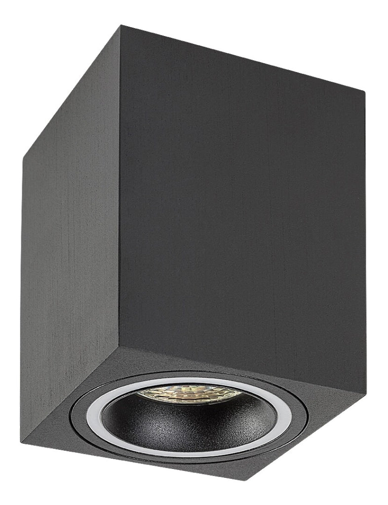 Spot soffitto quadrato nero 1xGU10 25W Kobald Rabalux