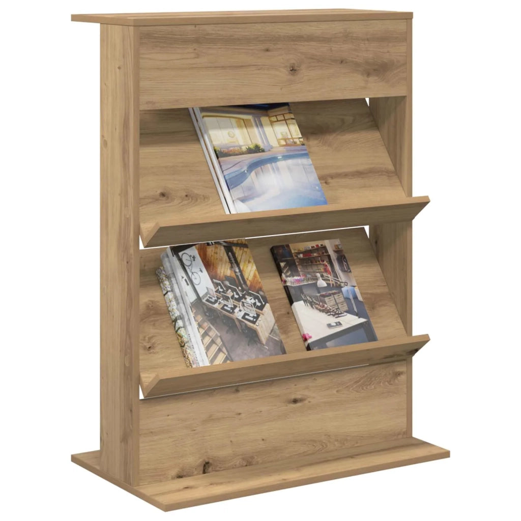 Scaffale per riviste Rovere artigianale 70 x 41 x 96 cm 899542