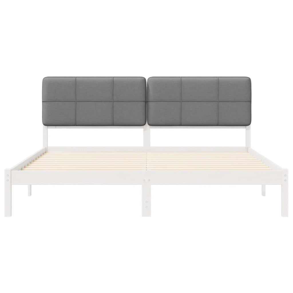 Letto con Testiera Rivestita Grigio chiaro 120 x 200 cm 877349