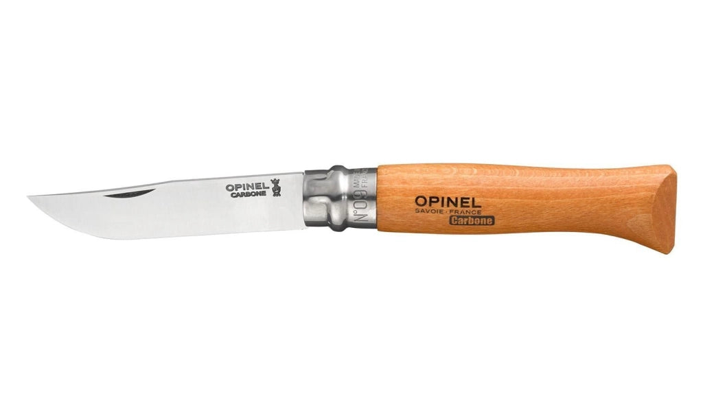 Opinel 000623 No. 9 Coltello Pieghevole Barlow Lama Acciaio al Carbonio 9 cm Manico Legno Faggio Virobloc