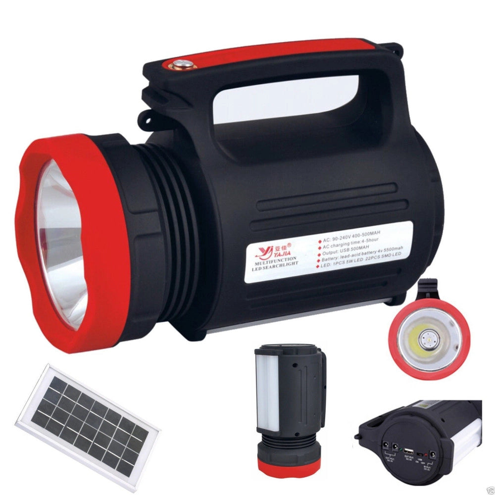 Trade Shop - Kit Per Energia Solare Pannello Torcia Batteria Lampada Lampadina Led Usb -