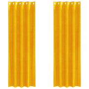 Tende Oscuranti | Tende Blackout 2 pz Giallo senape 140 x 260 cm Velluto