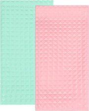 Cassetti per occhiali in PVC morbido, 2 pezzi, portatile, occhiali da viaggio, rosa/verde