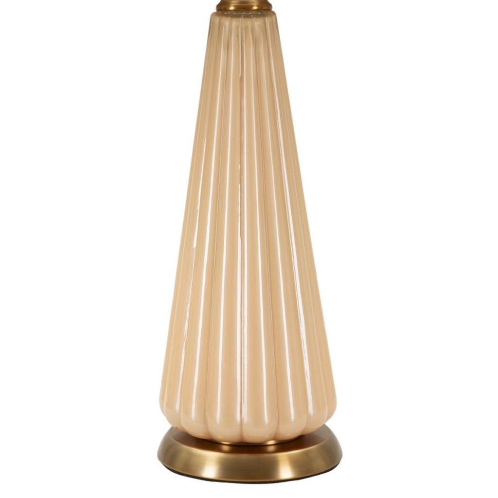 Lampada da Tavolo VKH729, Bianco, Vetro, 68,5x36,5x36,5 cm