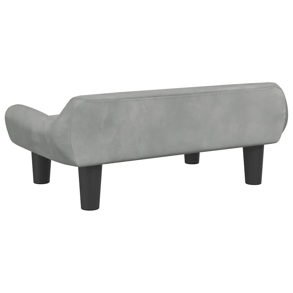 Divano | Divano da soggiorno | Sofa per Bambini Grigio Chiaro 70x40x24 cm in Velluto