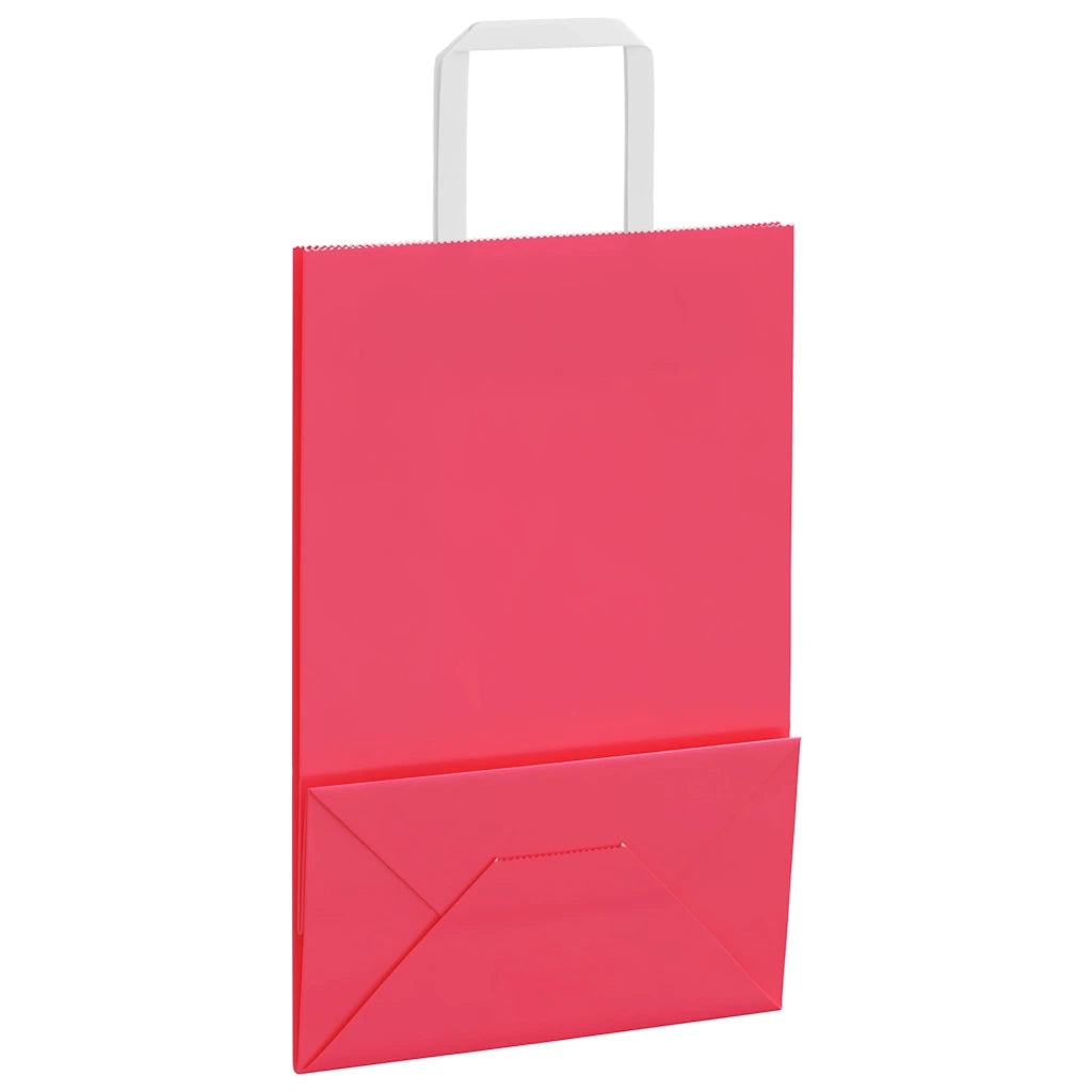 Sacchetti di Carta 250 pz con Manici Rosa 21x11x31 cm