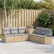 Set di divani 7 pz Beige e Grigio Chiaro 3448729