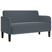 Divano | Divano da soggiorno | Sofa Divanetto Grigio Scuro 109 cm in Velluto