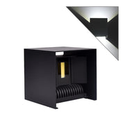 APPLIQUE MODERNO LED CUBO 20W BI-EMISSIONE UP & DOWN LUCE NATURALE - ILLUMINAZIONE DECORATIVA E FUNZIONALE PER CASE UFFICI HOTEL NEGOZI GIARDINI E TERRAZZE