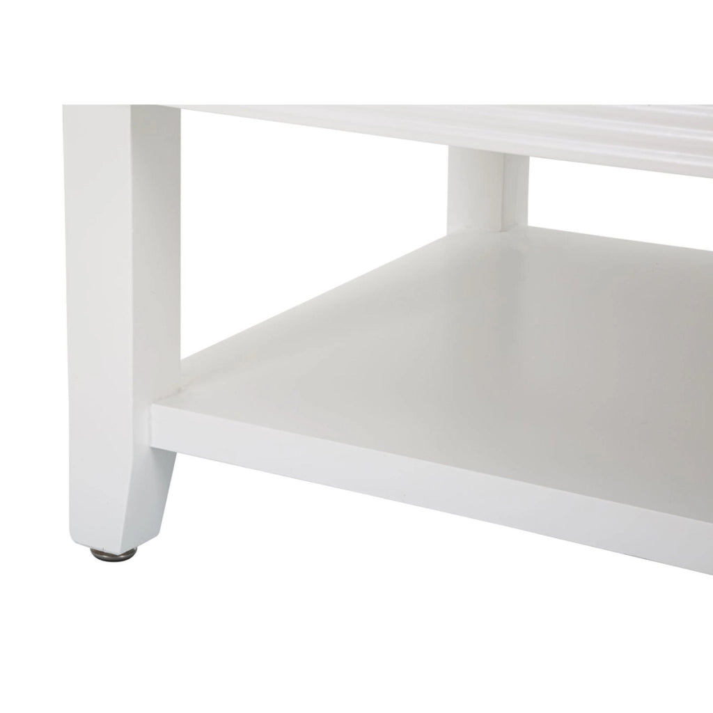 Tavolino VKH516, Bianco, Legno, 90x60x47 cm