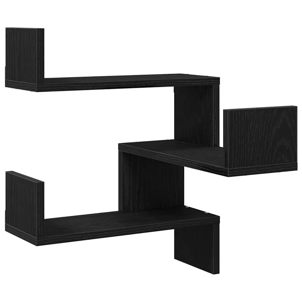 Scaffale da parete A parete Rovere Nero 40 x 40 x 49,5 cm 862652
