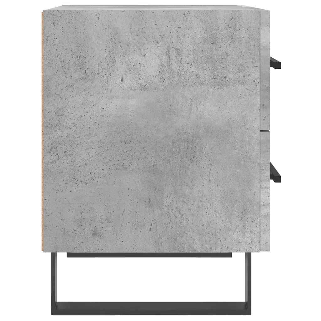 Comodini 2 pz Grigio Cemento 40x35x47,5 cm in Legno Multistrato 827365